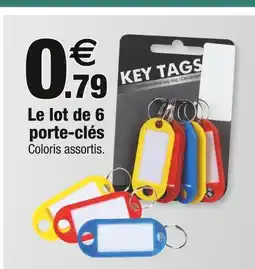Bazarland Le lot de 6 porte-clés offre