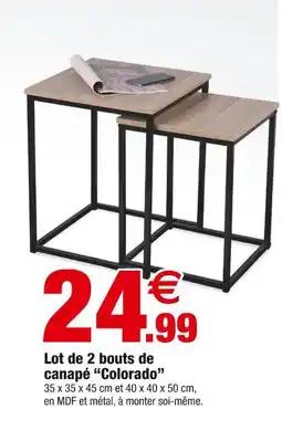 Bazarland Lot de 2 bouts de canapé Colorado offre