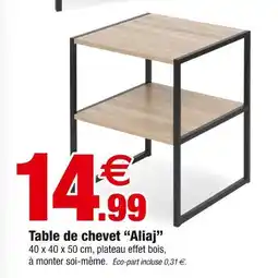 Bazarland Table de chevet Aliaj offre