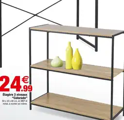 Bazarland Étagère 3 niveaux Colorado offre