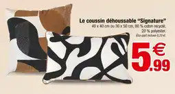 Bazarland Le coussin déhoussable Signature offre