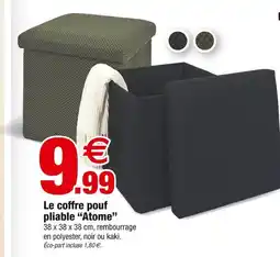 Bazarland Le coffre pouf pliable Atome offre