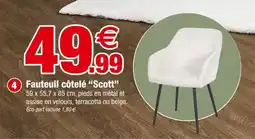 Bazarland Fauteuil côtelé 'Scott' offre