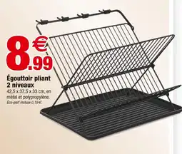 Bazarland Égouttoir pliant 2 niveaux offre