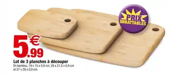 Bazarland Lot de 3 planches à découper offre