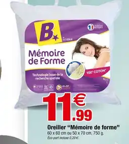 Bazarland Oreiller Mémoire de forme offre