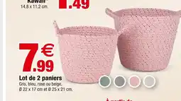 Bazarland Lot de 2 paniers offre