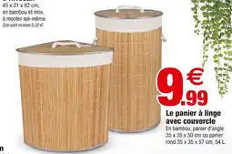 Bazarland Le panier à linge avec couvercle offre