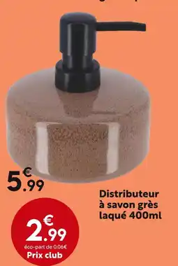 Maxi Bazar Distributeur à savon grès laqué 400ml offre