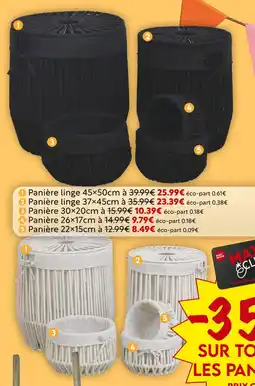Maxi Bazar Panière linge 45x50cm offre