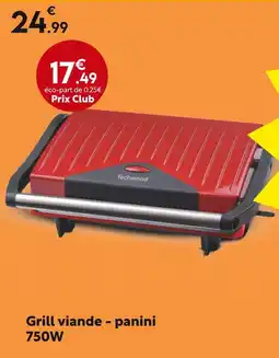 Maxi Bazar Techwood Grill viande - panini 750W offre