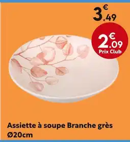 Maxi Bazar Assiette à soupe branche grès ø20cm offre