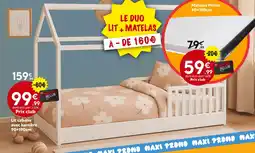Maxi Bazar Lit cabane avec barrière 90×190cm offre