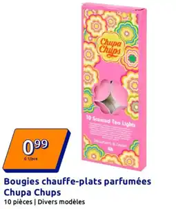 Action Bougies chauffe-plats parfumées chupa chups offre