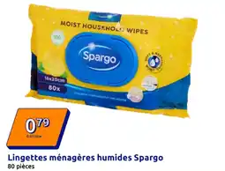 Action Lingettes ménagères humides spargo offre