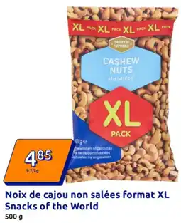 Action Noix de cajou non salées format XL Snacks of the World offre
