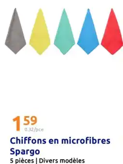 Action Chiffons en microfibres spargo offre