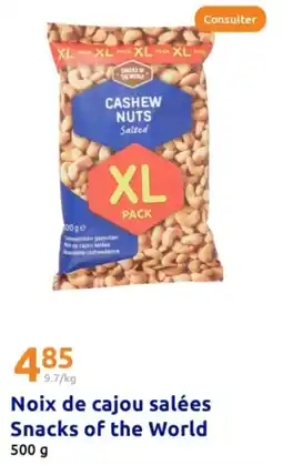 Action Noix de cajou salées snacks of the world offre