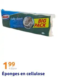 Action Éponges en cellulose nicols offre