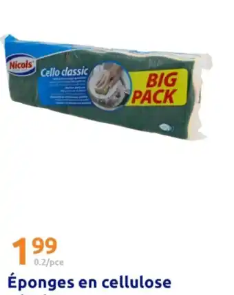 Action Éponges en cellulose nicols offre