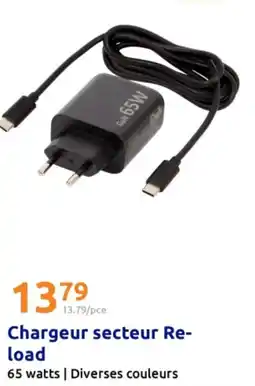 Action Chargeur secteur reload offre