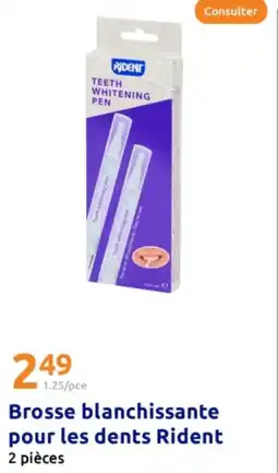 Action Brosse blanchissante pour les dents rident offre
