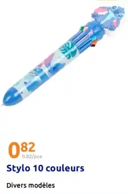 Action Stylo 10 couleurs offre