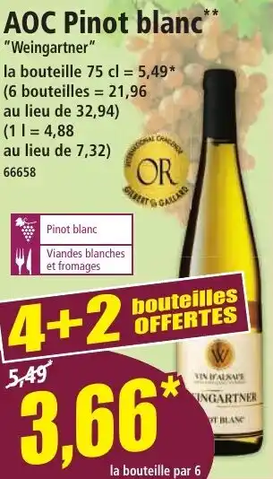 Norma AOC Pinot blanc offre