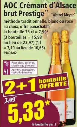 Norma AOC Crémant d'Alsace brut Prestige offre