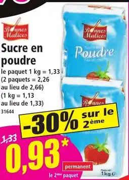 Norma Sucre en poudre offre