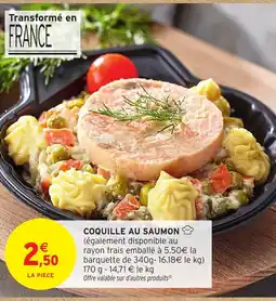 Intermarché Hyper Coquille au saumon offre