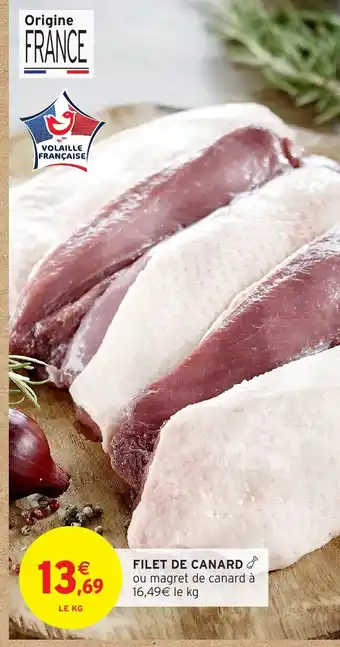 Intermarché Hyper Filet de canard offre