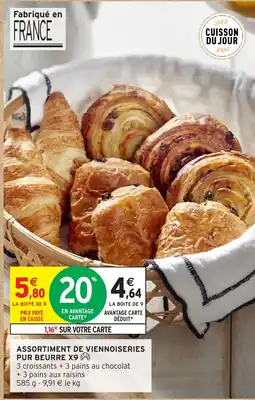 Intermarché Hyper Assortiment de viennoiseries pur beurre x9 offre