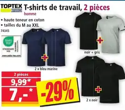 Norma T-shirts de travail, 2 pièces offre