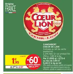 Intermarché Hyper COEUR LION Camembert offre