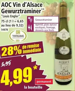 Norma AOC Vin d'Alsace Gewurztraminer offre