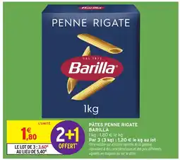 Intermarché Hyper BARILLA Pâtes penne rigate offre