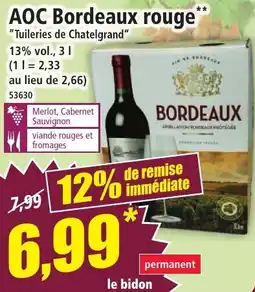 Norma AOC Bordeaux rouge offre