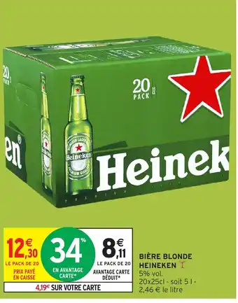 Intermarché Hyper HEINEKEN Bière blonde offre