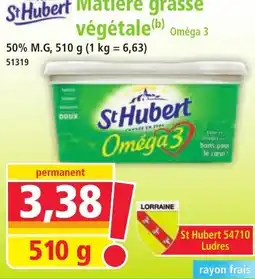 Norma StHubert Matière grasse végétale offre