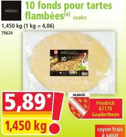 Norma 10 fonds pour tartes flambées offre
