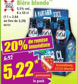 Norma Bière blonde offre