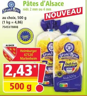 Norma Pâtes d'Alsace offre