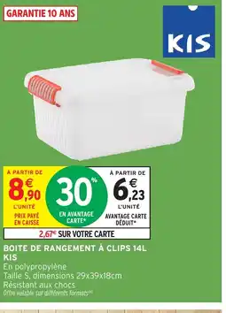 Intermarché Hyper KIS Boite de rangement à clips offre