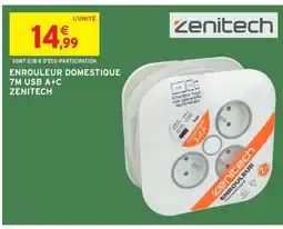 Intermarché Hyper ZENITECH Enrouleur domestique 7m usb a+c offre