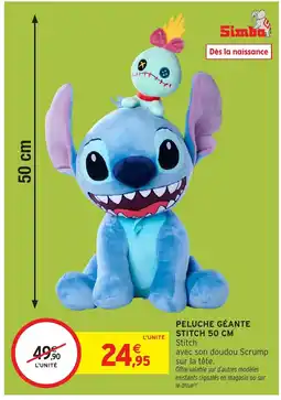 Intermarché Hyper Peluche géante stitch offre