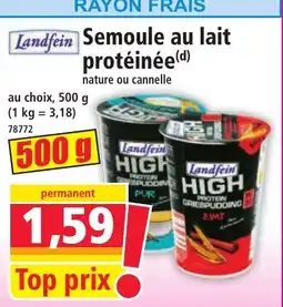 Norma Semoule au lait protéinée offre