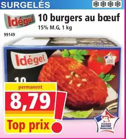 Norma 10 burgers au bœuf offre