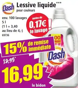 Norma Dash lessive liquide offre