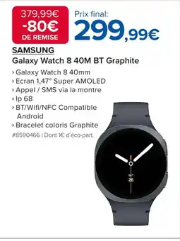 Costco SAMSUNG Galaxy Watch 8 40M BT Graphite offre